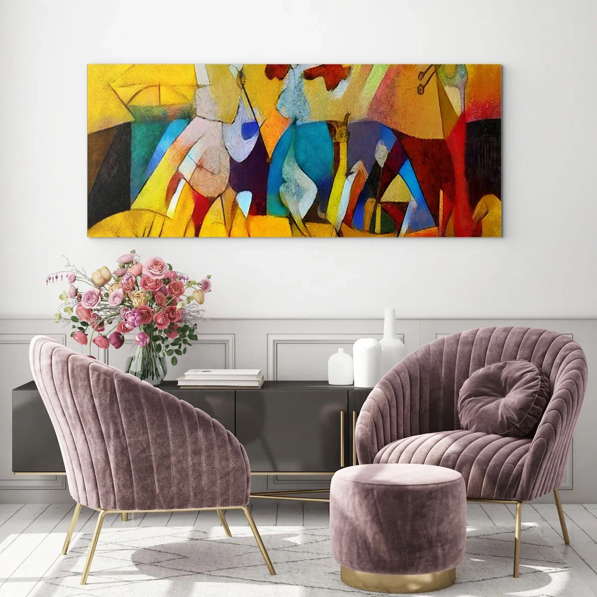 Impression sur verre - Image sur verre - Soleil - vie - joie - 100x40 cm