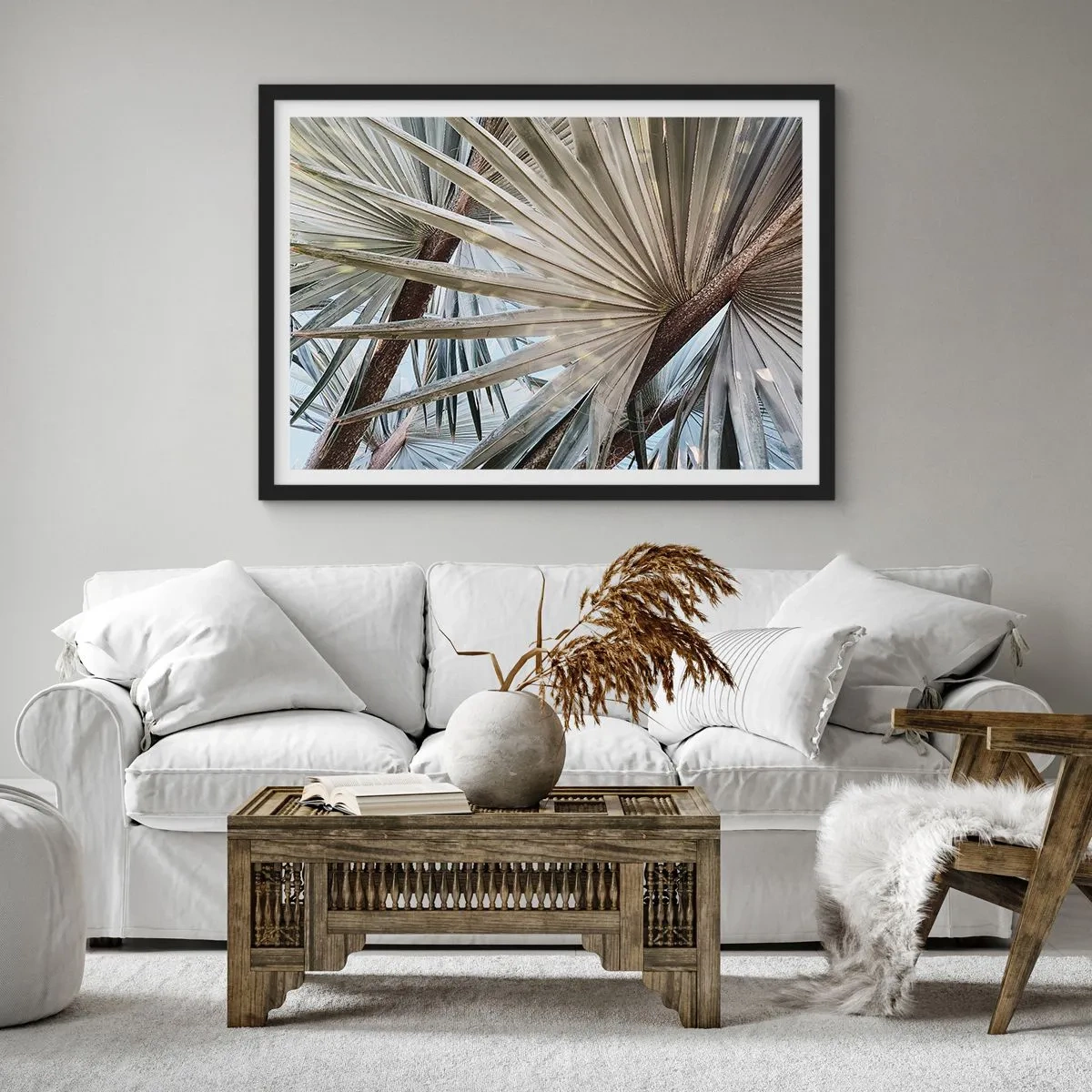 Affiche dans un cadre noir - Poster - Evantail sous les tropiques - 50x40 cm