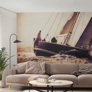 Papier Peint Photo Premium Canvas - Navigue, marin - Yacht, Mer, voile - 500x350 cm