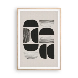 Affiche dans un chêne clair - Poster - Offres sans enthousiasme - 70x100 cm