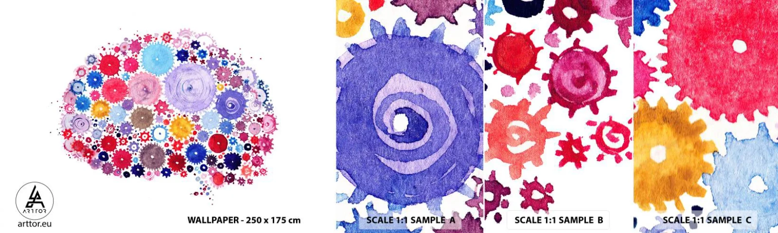 Échantillon De Papier Peint Standard Eco - La machine la plus parfaite de la nature - Abstraction, Cerveau, Graphique - 100x30 cm