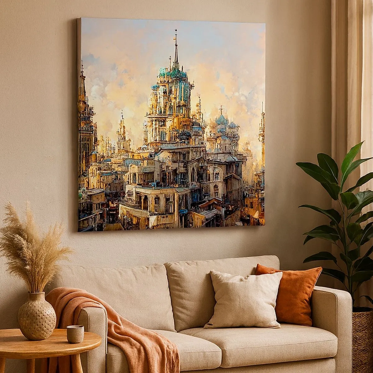 Impression sur toile - Image sur toile - Ville des villes - 30x30 cm