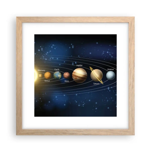 Affiche dans un chêne clair - Poster - L'une des dix - 30x30 cm