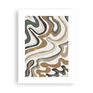 Affiche - Poster - Méandres de couleurs de la terre - 30x40 cm