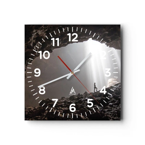 Horloge murale - Pendule murale - Grotte lumineuse - 40x40 cm