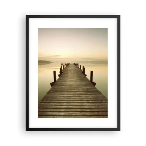 Affiche dans un cadre noir - Poster - L'aube, les premières lueurs, le jour  - 40x50 cm