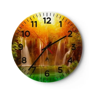 Horloge murale - Pendule murale - Au soleil et à l'ombre - 30x30 cm