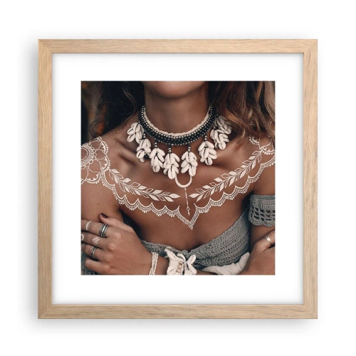 Affiche dans un chêne clair - Poster - Talismans, rituels de la féminité - 30x30 cm