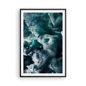 Affiche dans un cadre noir - Poster - Mouvement des couleurs - 61x91 cm