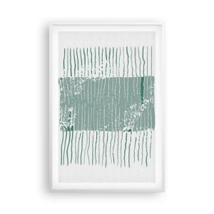 Affiche dans un cadre blanc - Poster - Abstraction de la mer - 61x91 cm