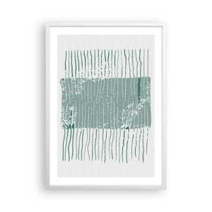 Affiche dans un cadre blanc - Poster - Abstraction de la mer - 50x70 cm