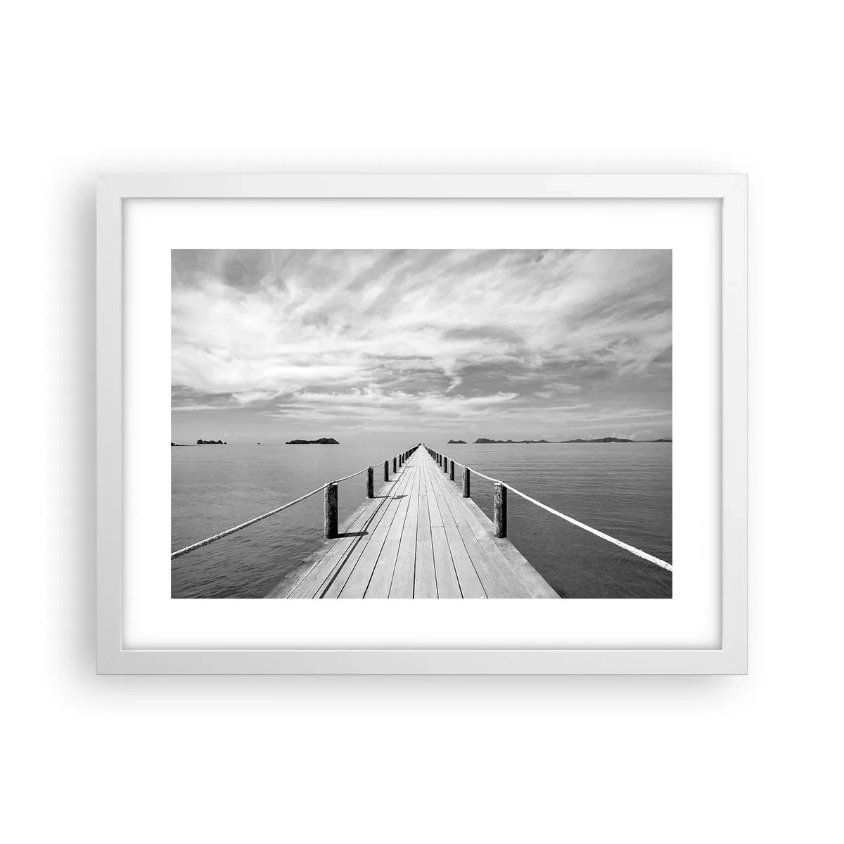 Affiche dans un cadre blanc - Poster - Et peut-être un voyage... - 40x30 cm