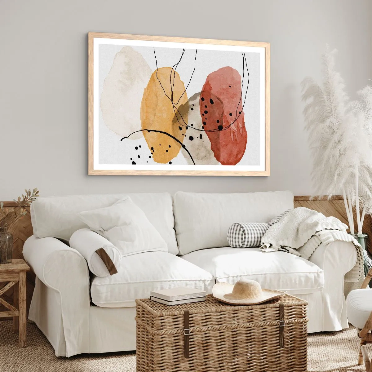 Affiche dans un chêne clair - Poster - Léger et transparent comme l'air - 100x70 cm