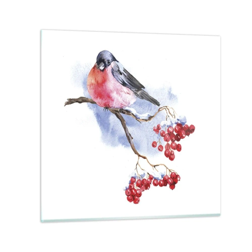 Impression sur verre - Image sur verre - L'hiver en couleurs - 30x30 cm