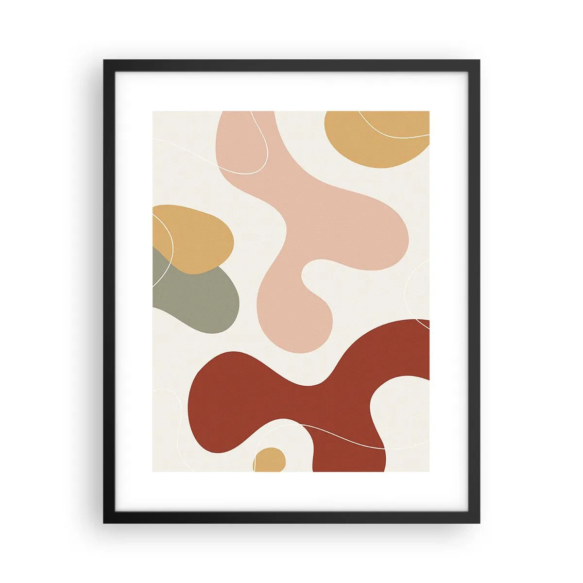 Affiche dans un cadre noir - Poster - Entrelac - 40x50 cm