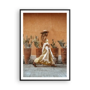 Affiche dans un cadre noir - Poster - Style hippie - 70x100 cm