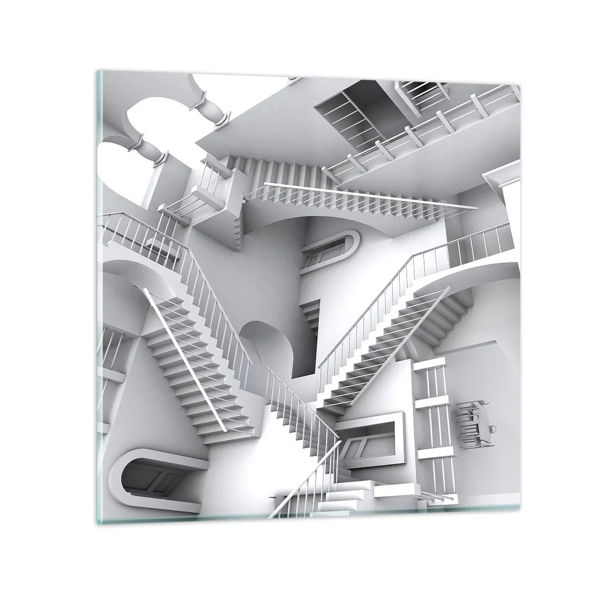Impression sur verre - Image sur verre - Paradoxes spatiaux - 40x40 cm