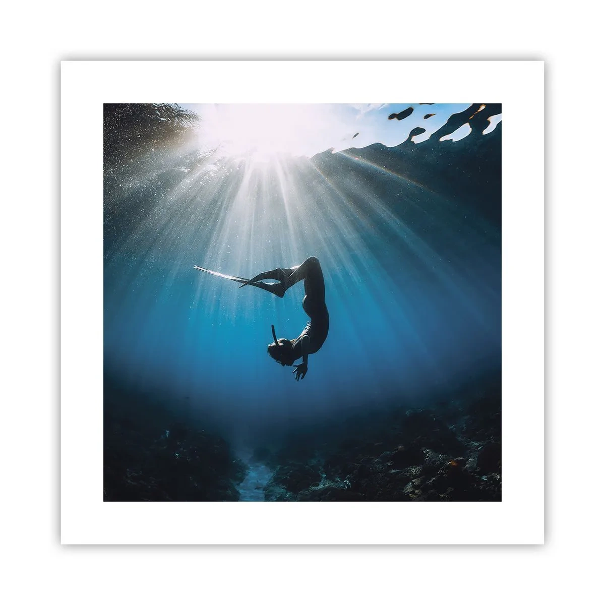 Affiche - Poster - Dans sous-marine - 40x40 cm