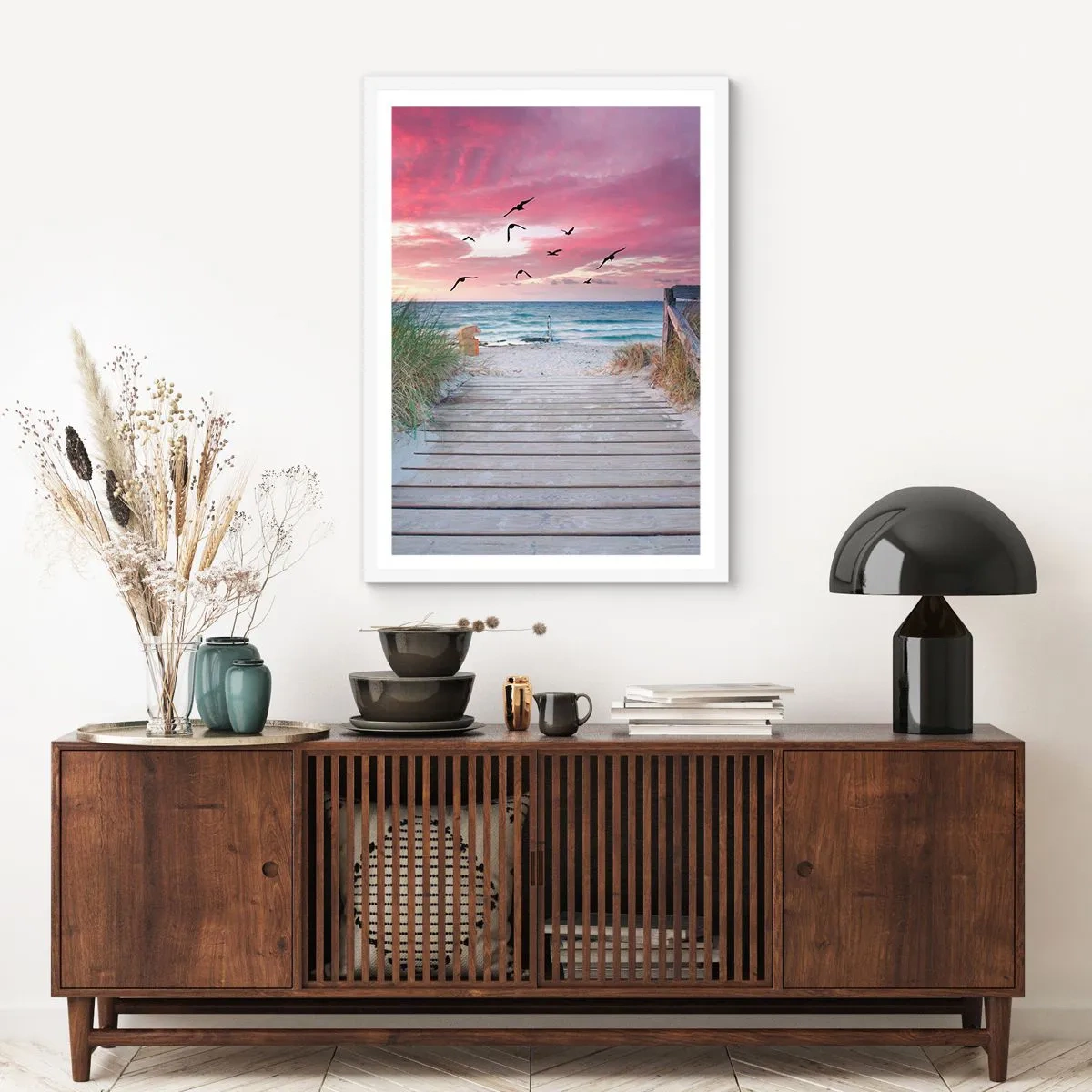 Affiche dans un cadre blanc - Poster - Impression de la Baltique - 40x50 cm