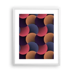 Affiche dans un cadre blanc - Poster - Dans un rythme circulaire - 40x50 cm