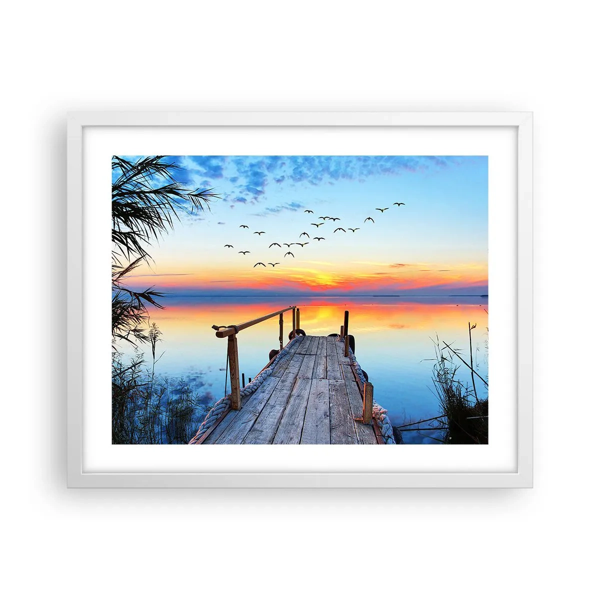 Affiche dans un cadre blanc - Poster - Il est temps de rentrer... - 50x40 cm