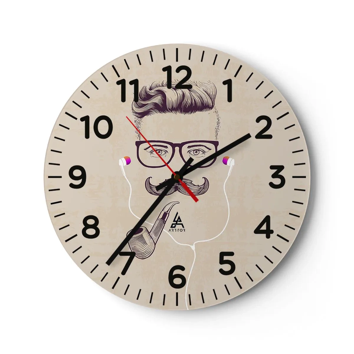 Horloge murale - Pendule murale - Un vrai homme? - 30x30 cm