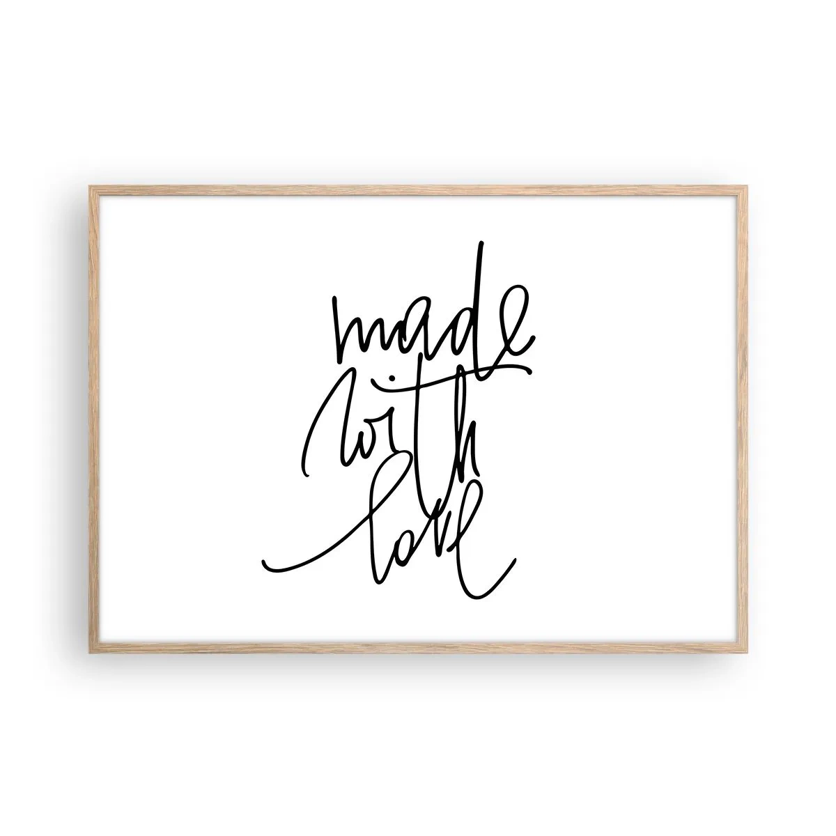 Affiche dans un chêne clair - Poster - La meilleure marque - 100x70 cm