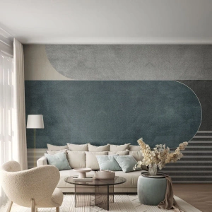 Papier Peint Photo Premium Sand - Composition de niveaux - Minimalisme, Formes, Pastel - 350x256 cm