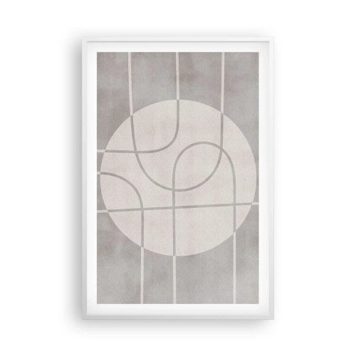 Affiche dans un cadre blanc - Poster - Circulaire et tout droit - 61x91 cm