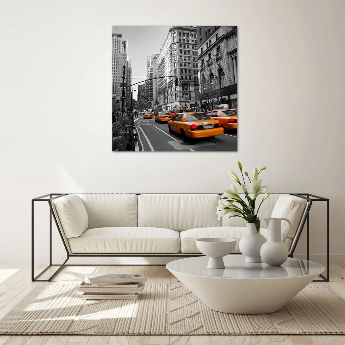 Impression sur verre - Image sur verre - Soleil des grandes villes - 60x60 cm