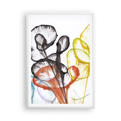 Affiche dans un cadre blanc - Poster - Fleurs avec une âme - 70x100 cm