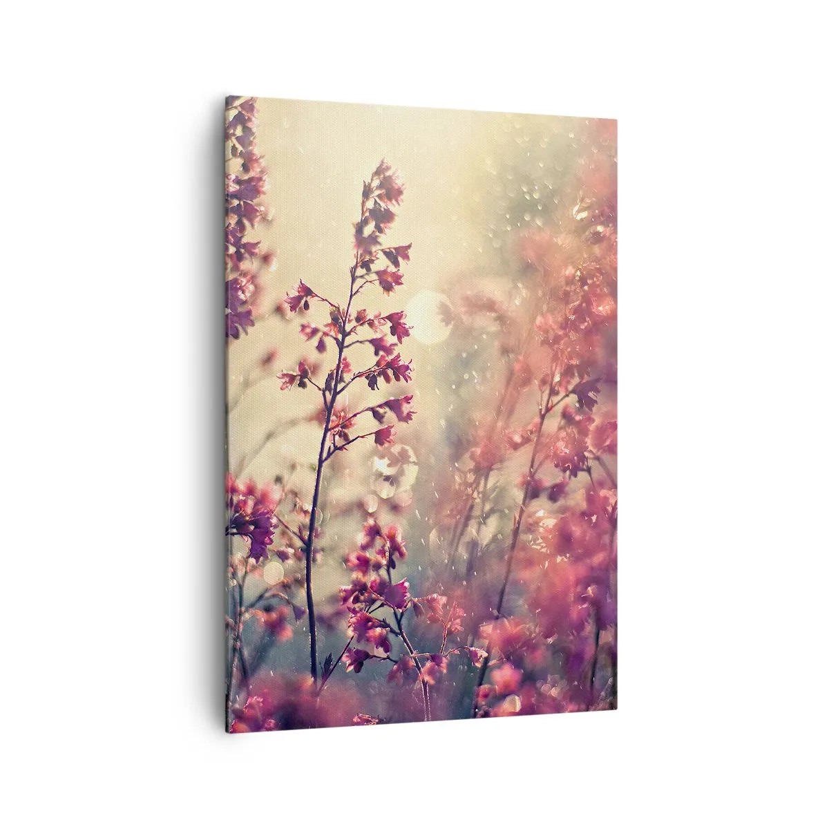 Impression sur toile - Image sur toile - Fleurs au soleil sur fond de nature - 70x100cm - Jardin secret - Décoration murale moderne pour le salon et la chambre ARTTOR