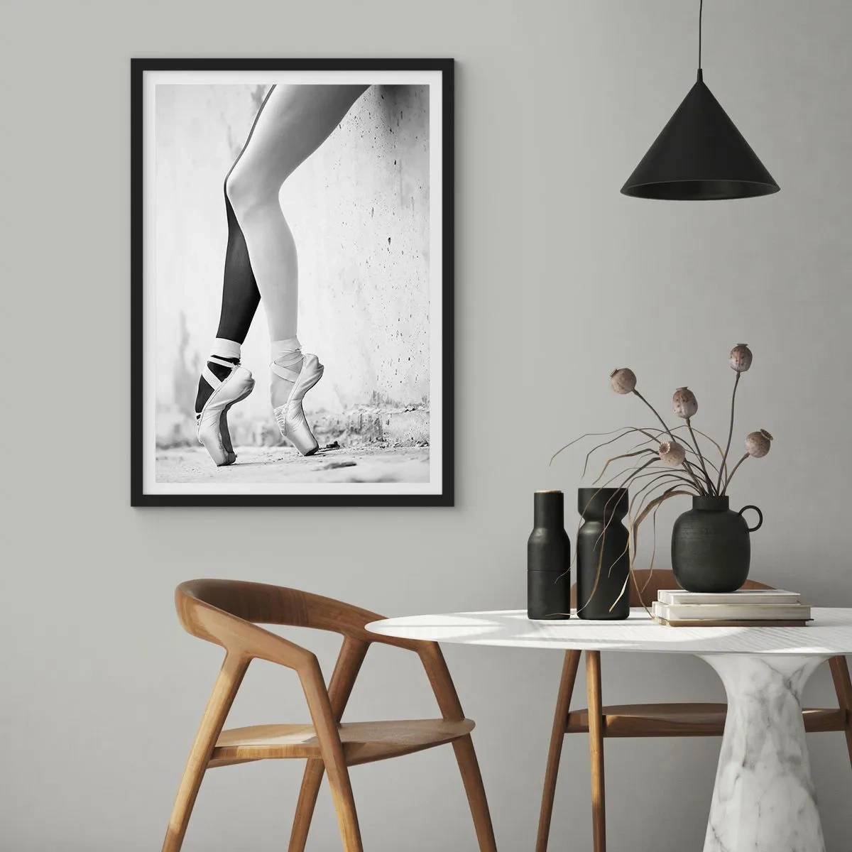 Affiche dans un cadre noir - Poster - Ballerine, voilà ! - 70x100 cm