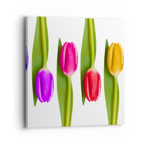 Impression sur toile - Image sur toile - Composition arc-en-ciel - 40x40 cm