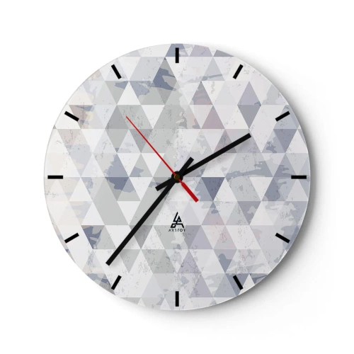 Horloge murale - Pendule murale - En rythme de trois - 40x40 cm