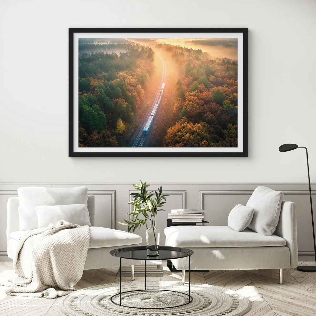 Affiche dans un cadre noir - Poster - Voyage printannier - 40x30 cm