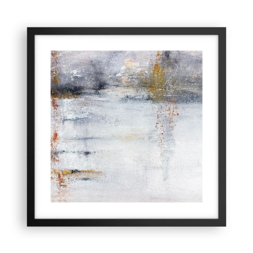 Affiche dans un cadre noir - Poster - Derrière l'air un rideau - 40x40 cm