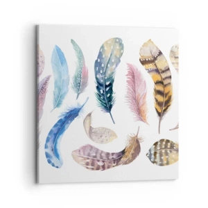 Impression sur toile - Image sur toile - Léger, bariolé et multicolore - 70x70 cm