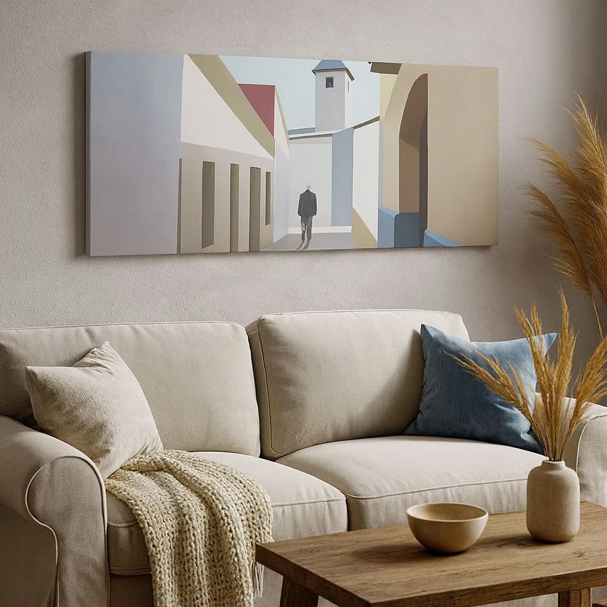Impression sur toile - Image sur toile - Une promenade ensoleillée - 100x40 cm