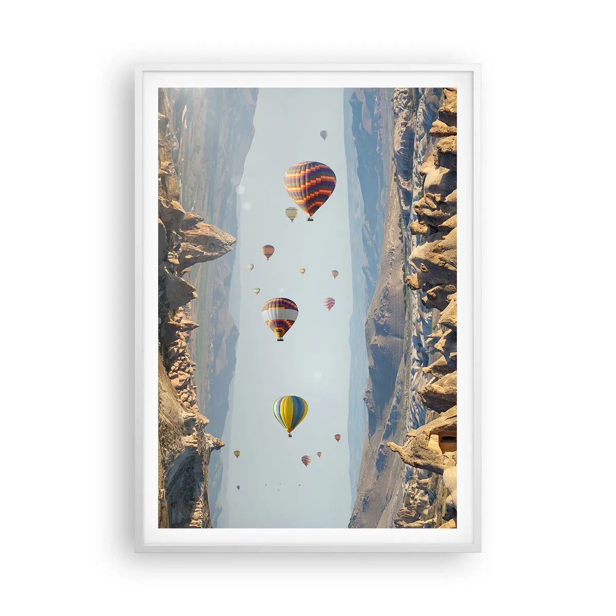 Affiche dans un cadre blanc - Poster - Ici, tout est possible - 70x100 cm