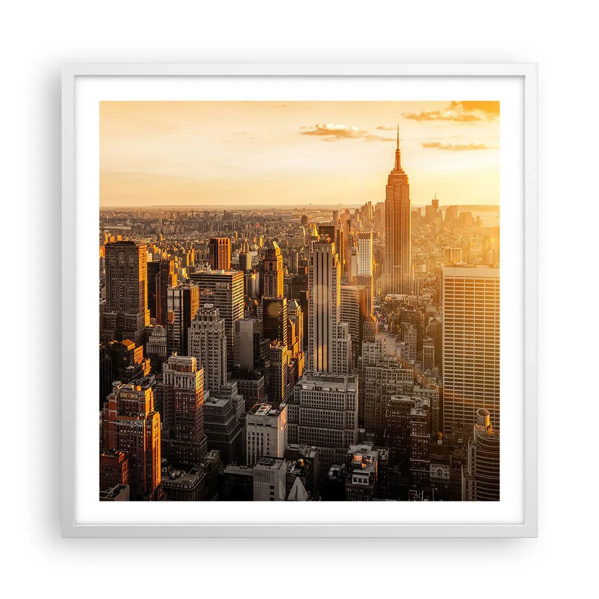 Affiche dans un cadre blanc - Poster - Grandir au soleil - 60x60 cm