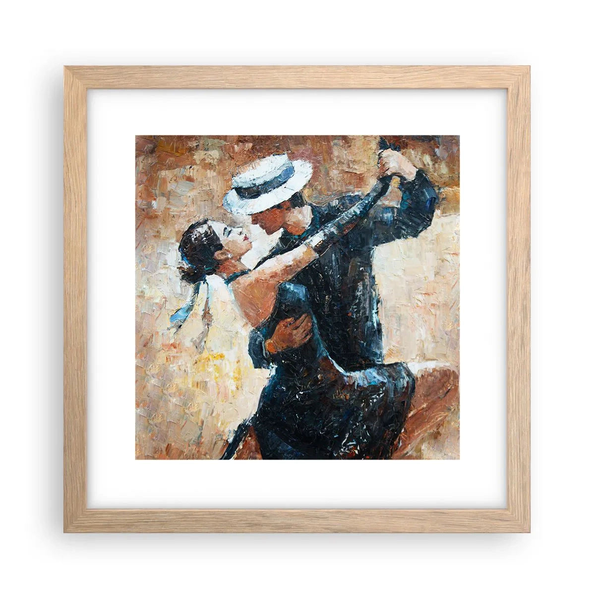 Affiche dans un chêne clair - Poster - À la Rudolf Valentino - 30x30 cm