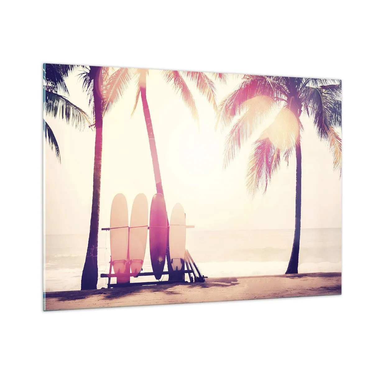 Impression sur verre - Image sur verre - Ce sera une belle journée - 100x70cm - Ca va être une journée magnifique - Décoration murale moderne pour le salon et la chambre ARTTOR