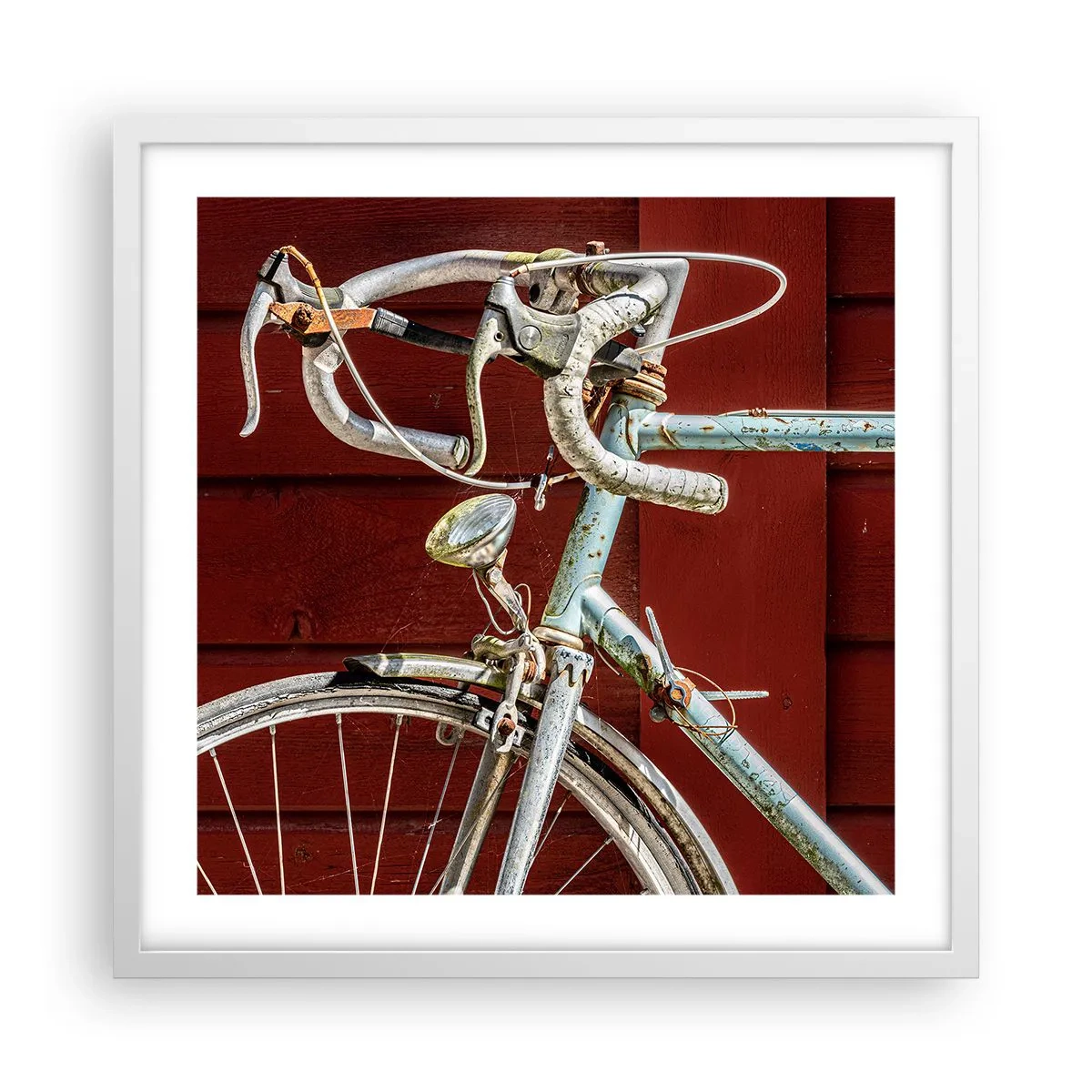 Affiche dans un cadre blanc - Poster - Construit pour la victoire - 50x50 cm