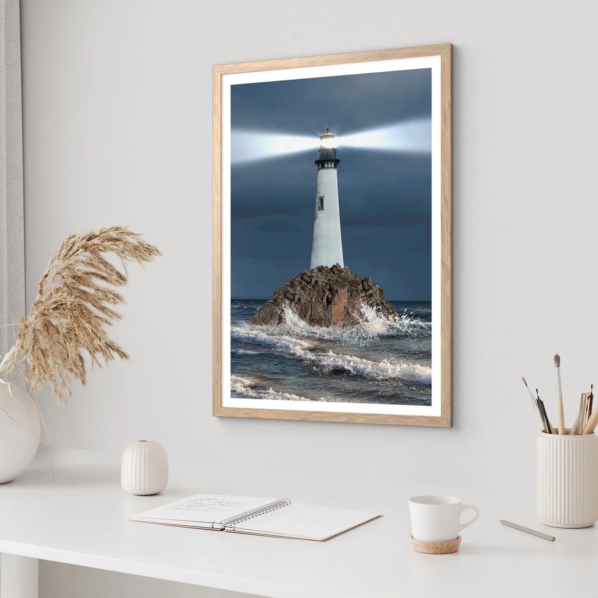 Affiche dans un chêne clair - Poster - I… i… ici ! - 40x50 cm