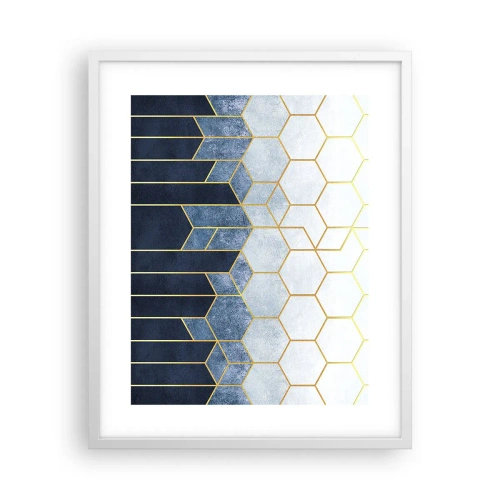 Affiche dans un cadre blanc - Poster - Composition en rythme syncopé - 40x50 cm