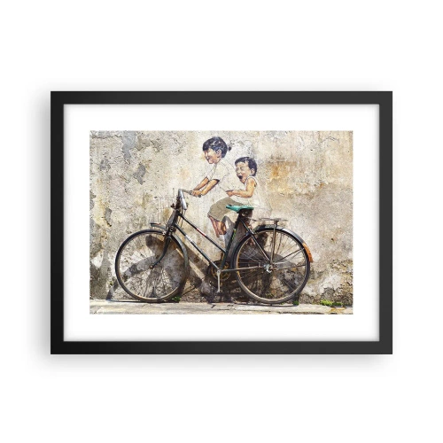 Affiche dans un cadre noir - Poster - Vrai ou faux? - 40x30 cm