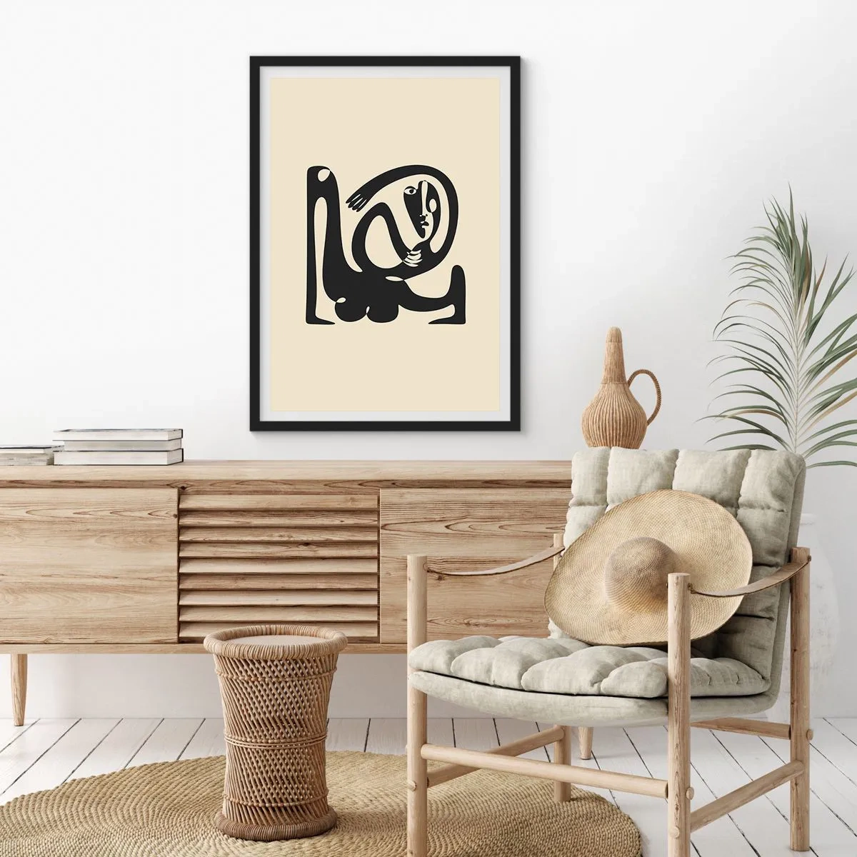 Affiche dans un cadre noir - Poster - Presque du Picasso - 40x50 cm