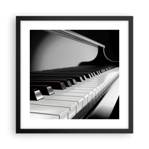 Affiche dans un cadre noir - Poster - Harmonie des formes et des couleurs - 40x40 cm