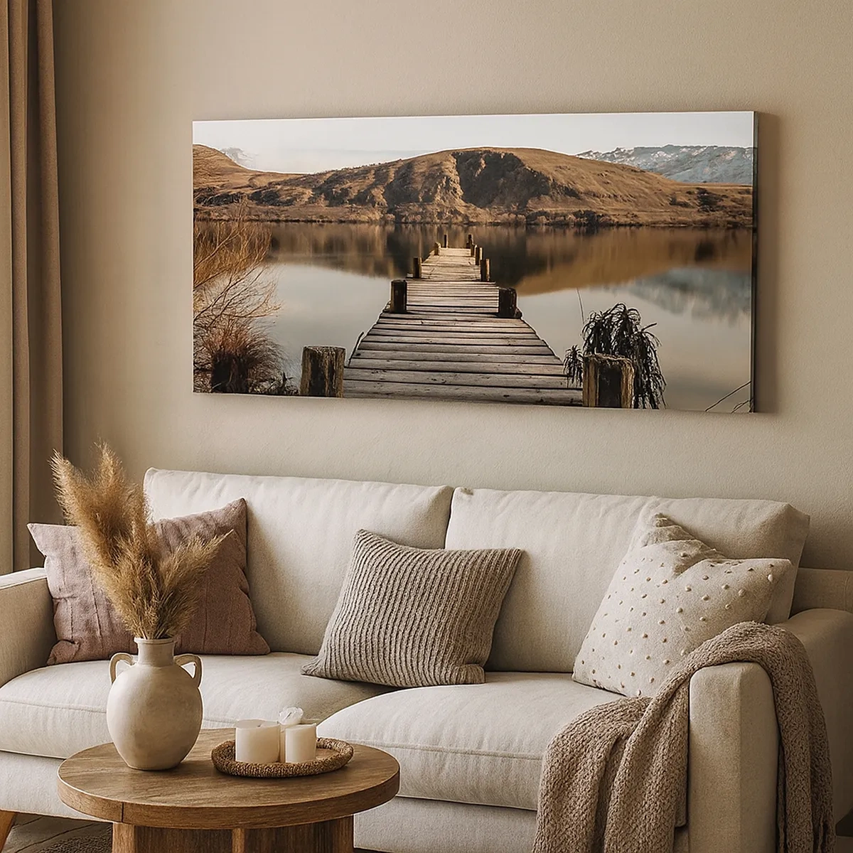 Impression sur toile - Image sur toile - Paysage silencieux - 30x30 cm